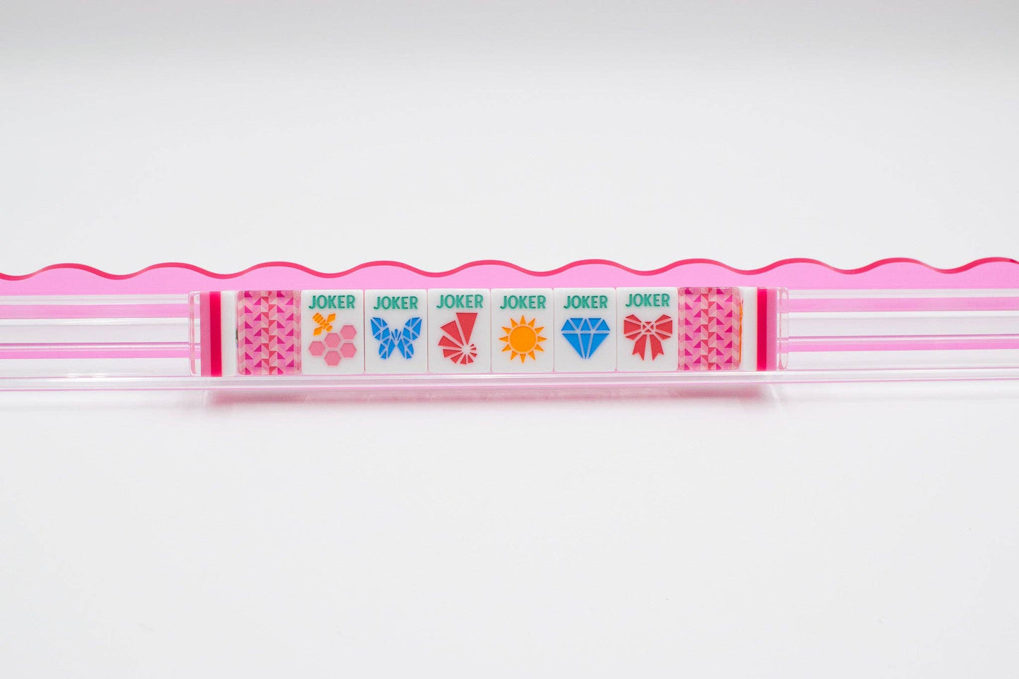 My Fair Mahjong - Crystal Prism Pink | Mahjong with Bold Angles and Vibrant Vibes | 1.25" x 0.9" x 0.7" - Dear John