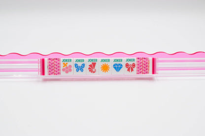 My Fair Mahjong - Crystal Prism Pink | Mahjong with Bold Angles and Vibrant Vibes | 1.25" x 0.9" x 0.7" - Dear John