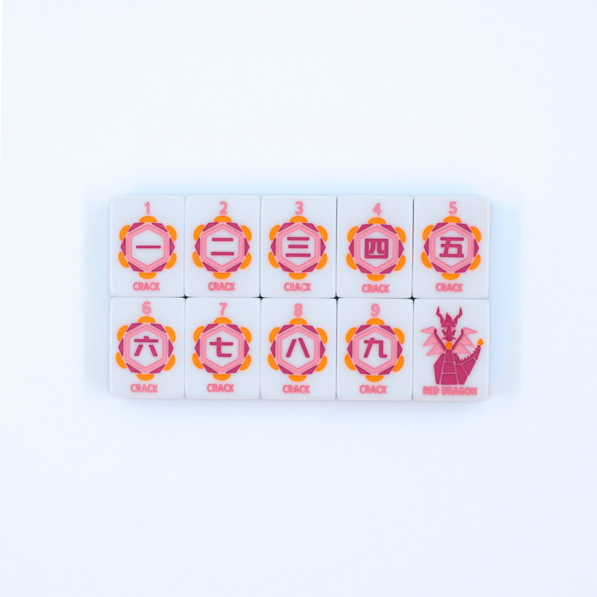 My Fair Mahjong - Crystal Prism Pink | Mahjong with Bold Angles and Vibrant Vibes | 1.25" x 0.9" x 0.7" - Dear John