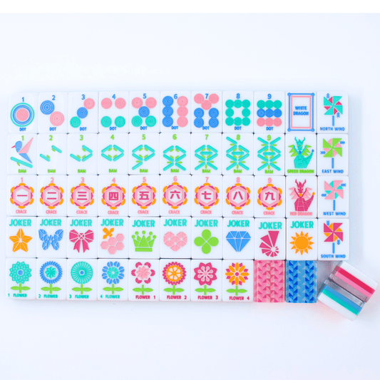 My Fair Mahjong - Crystal Prism Pink | Mahjong with Bold Angles and Vibrant Vibes | 1.25" x 0.9" x 0.7" - Dear John