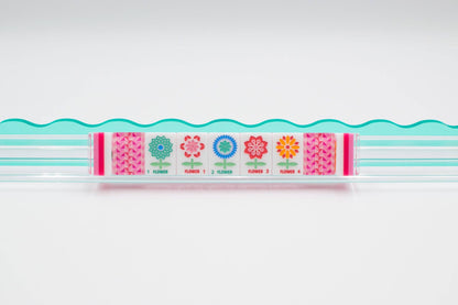 My Fair Mahjong - Crystal Prism Pink | Mahjong with Bold Angles and Vibrant Vibes | 1.25" x 0.9" x 0.7" - Dear John