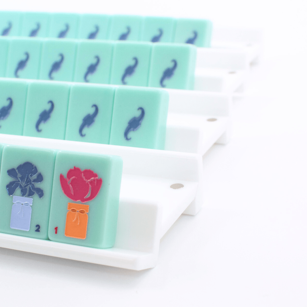My Fair Mahjong - MAHJONG RACKS | Premium Acrylic | 4 Racks + 4 Pushers - Dear John