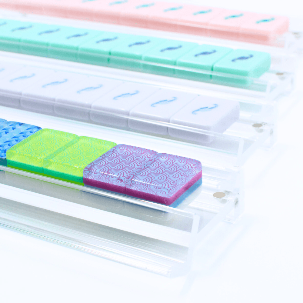 My Fair Mahjong - MAHJONG RACKS | Premium Acrylic | 4 Racks + 4 Pushers - Dear John
