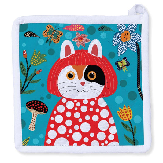 Naked Decor - Museum Collection -  YAYOI Kusameow Calico Cat Potholder - Dear John