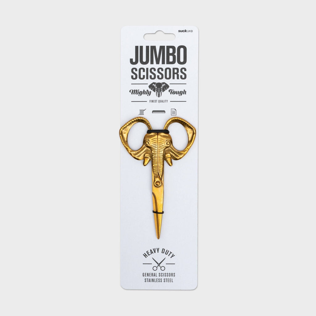 No Bull! Jumbo Elephant Scissors — Heavy - Duty Stainless Steel, Brass - Plated - Dear John