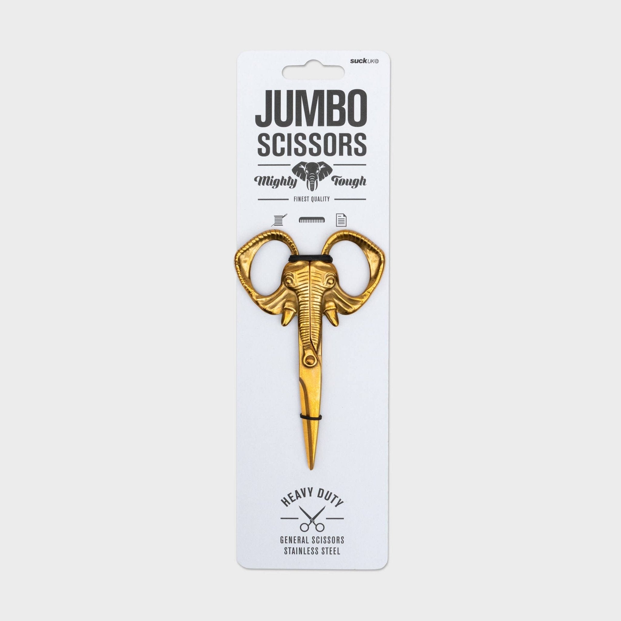 No Bull! Jumbo Elephant Scissors — Heavy - Duty Stainless Steel, Brass - Plated - Dear John