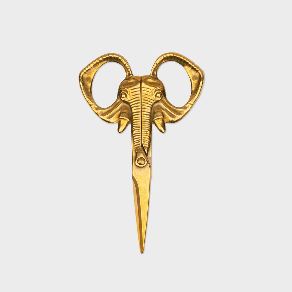 No Bull! Jumbo Elephant Scissors — Heavy - Duty Stainless Steel, Brass - Plated - Dear John