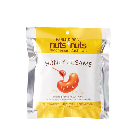 Nuts+Nuts - Honey Sesame Indonesian Roasted Cashews Snack Pack 1.76 oz - Dear John