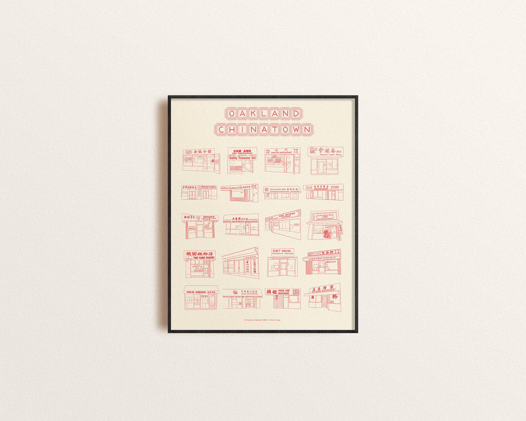 Oakland Chinatown Risograph Print - Dear John