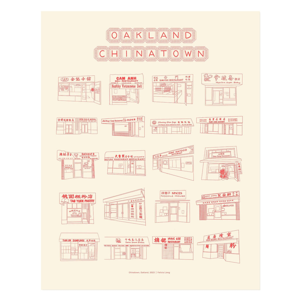 Oakland Chinatown Risograph Print - Dear John