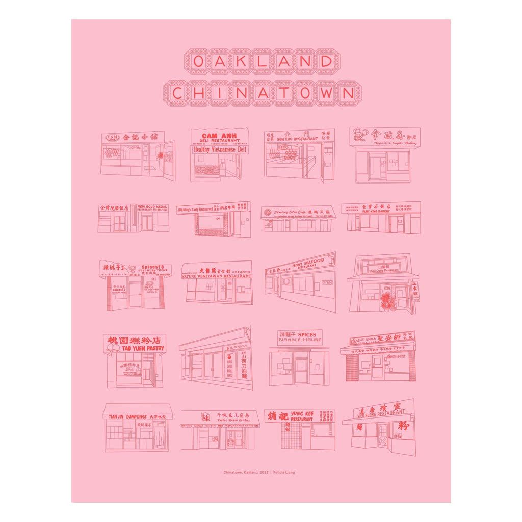 Oakland Chinatown Risograph Print - Dear John