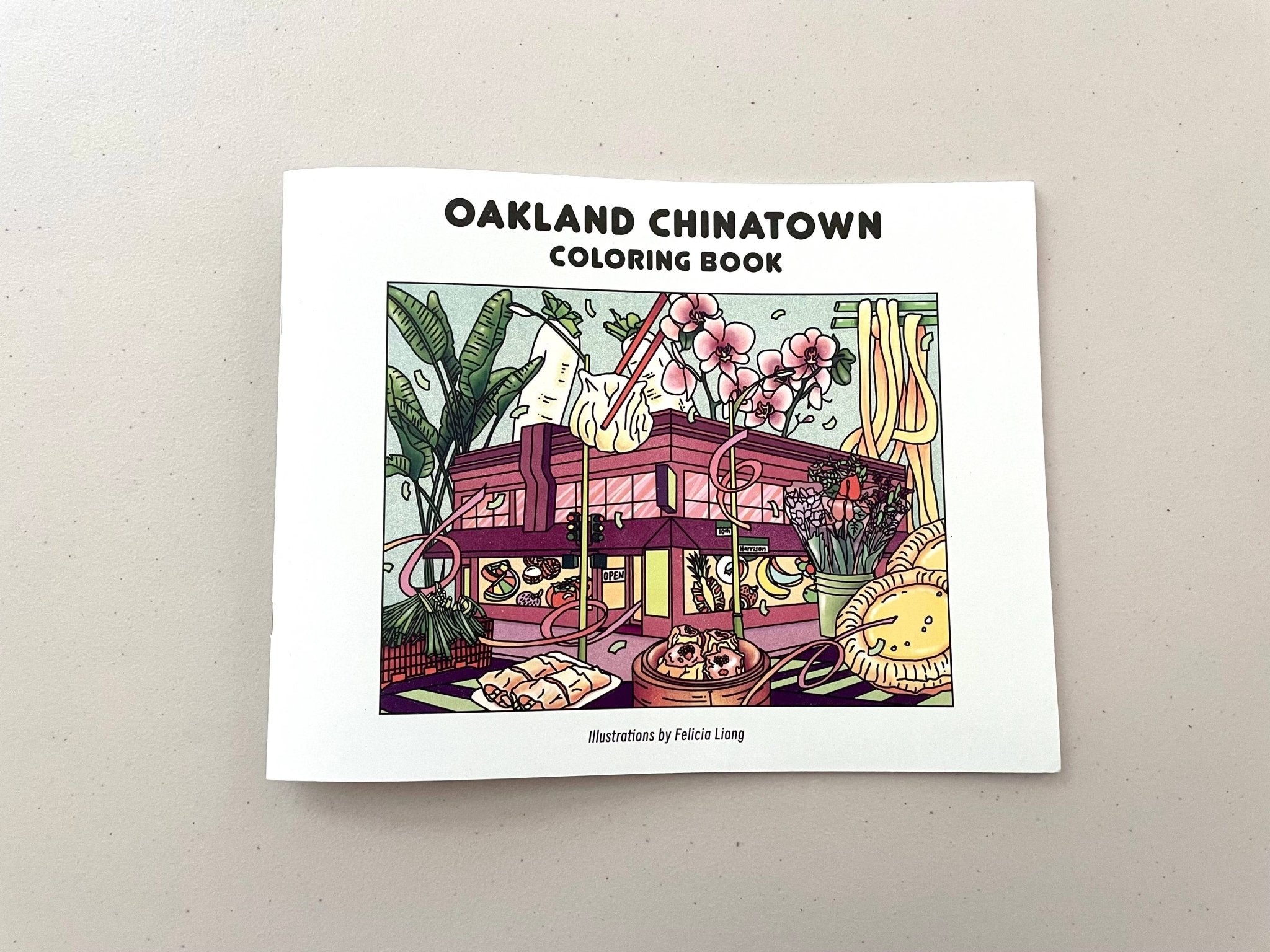 Oakland Chinatown Storefronts Coloring Book — 16 Pages by Felicia Liang (8.5" × 11" Landscape) - Dear John