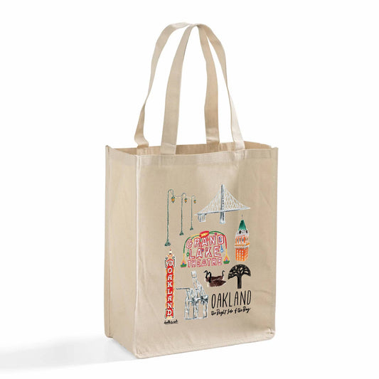 Oakland Collage Shopper Tote Bag - Dear John