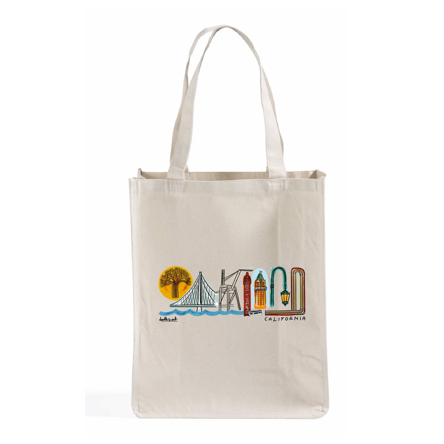 Oakland Landmark Lettering Shopper Tote Bag - Dear John