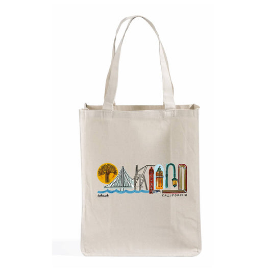 Oakland Landmark Lettering Shopper Tote Bag - Dear John
