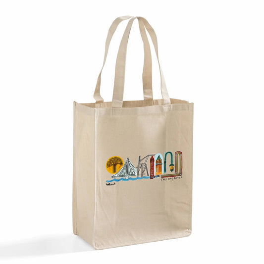 Oakland Landmark Lettering Shopper Tote Bag - Dear John