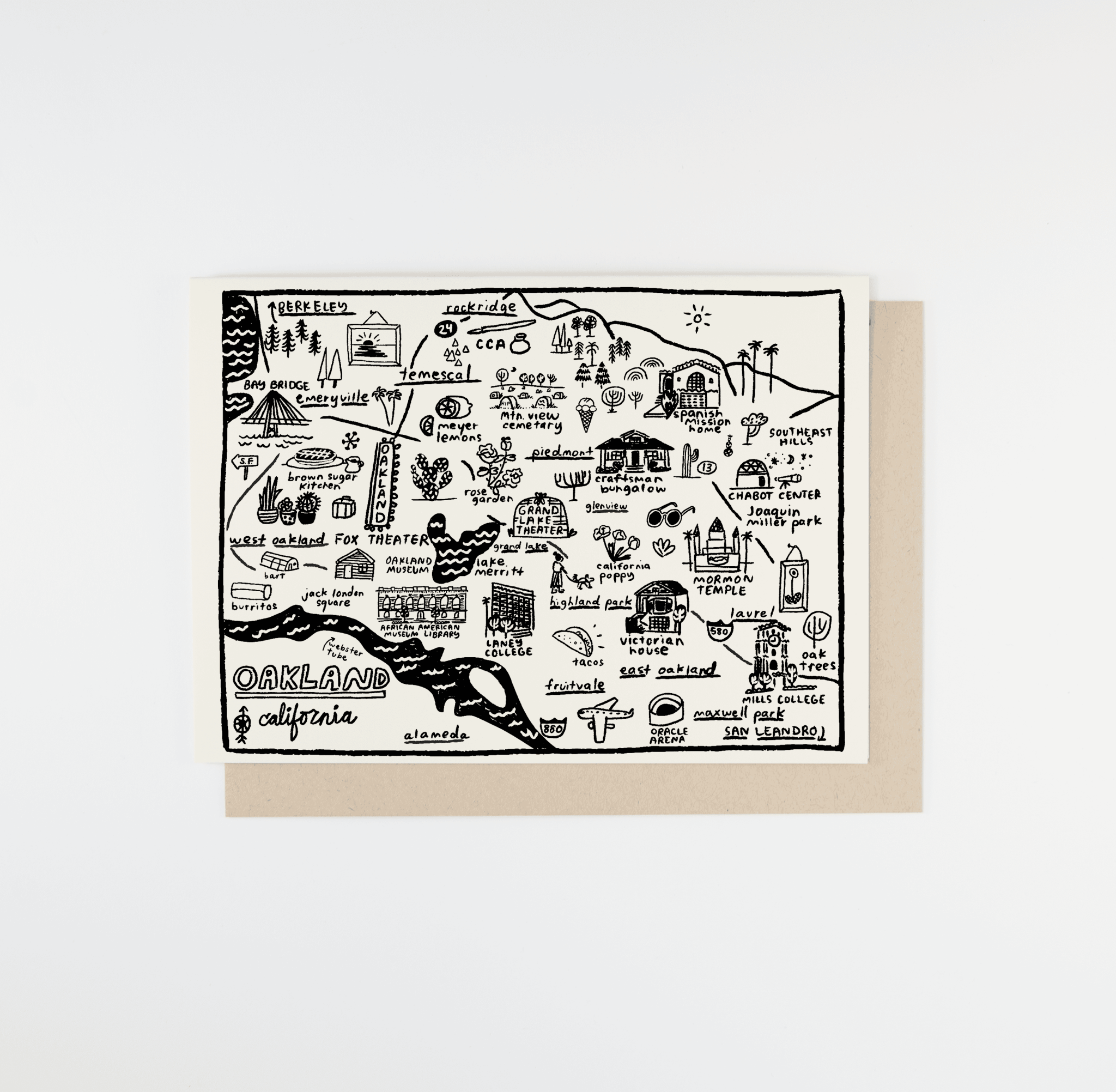 Oakland Map Card - Dear John
