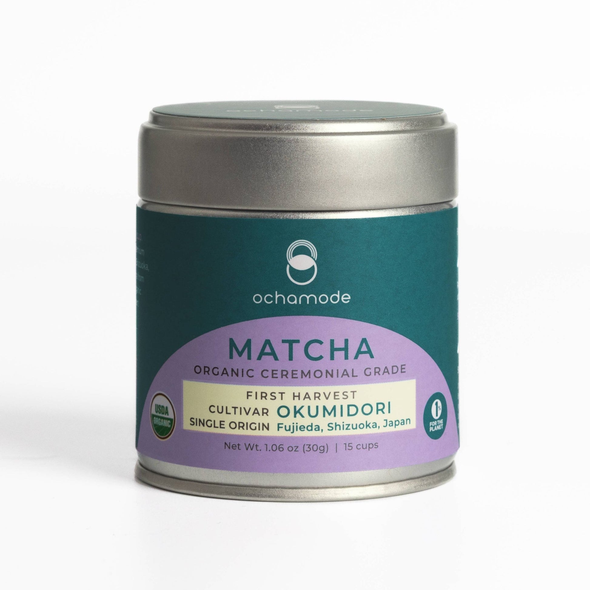 ochamode - Organic Matcha, Ceremonial, Okumidori, Fujieda, 30g, 1.06 oz - Dear John