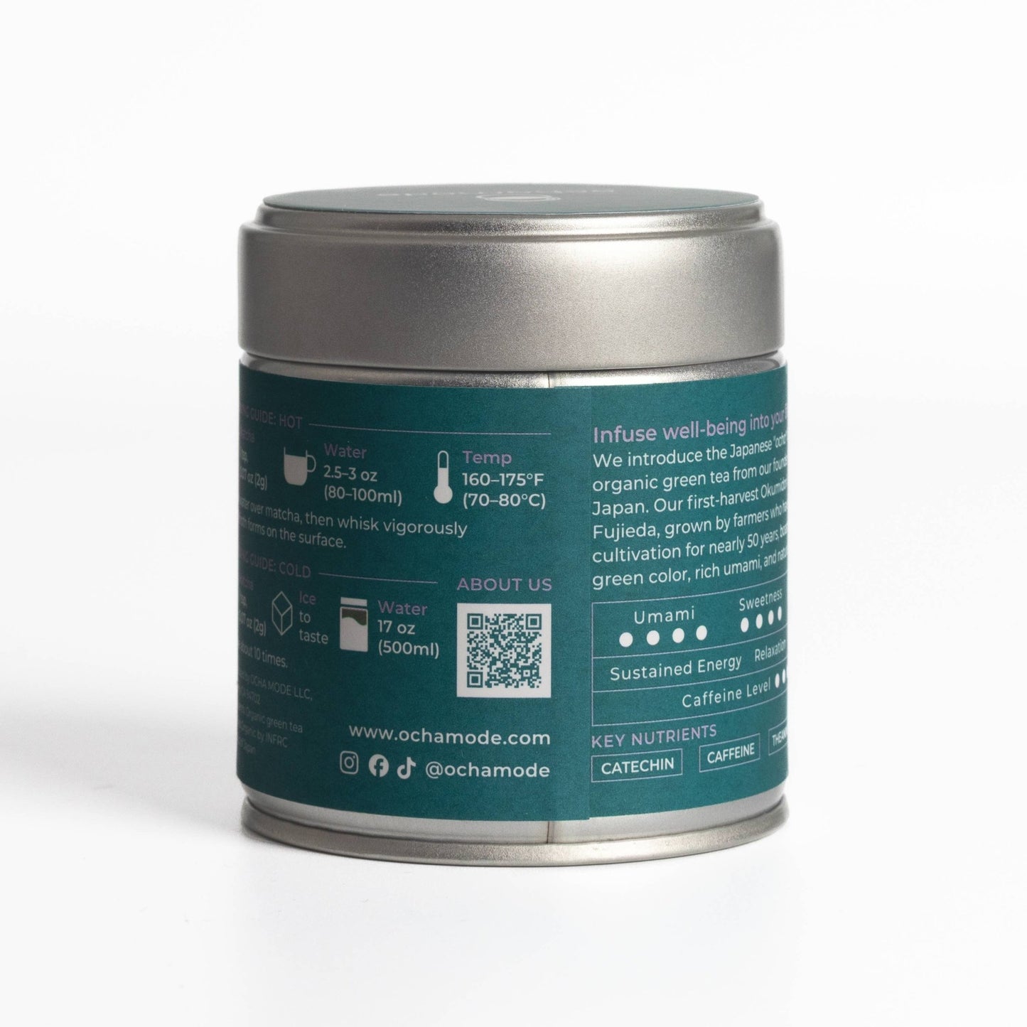 ochamode - Organic Matcha, Ceremonial, Okumidori, Fujieda, 30g, 1.06 oz - Dear John