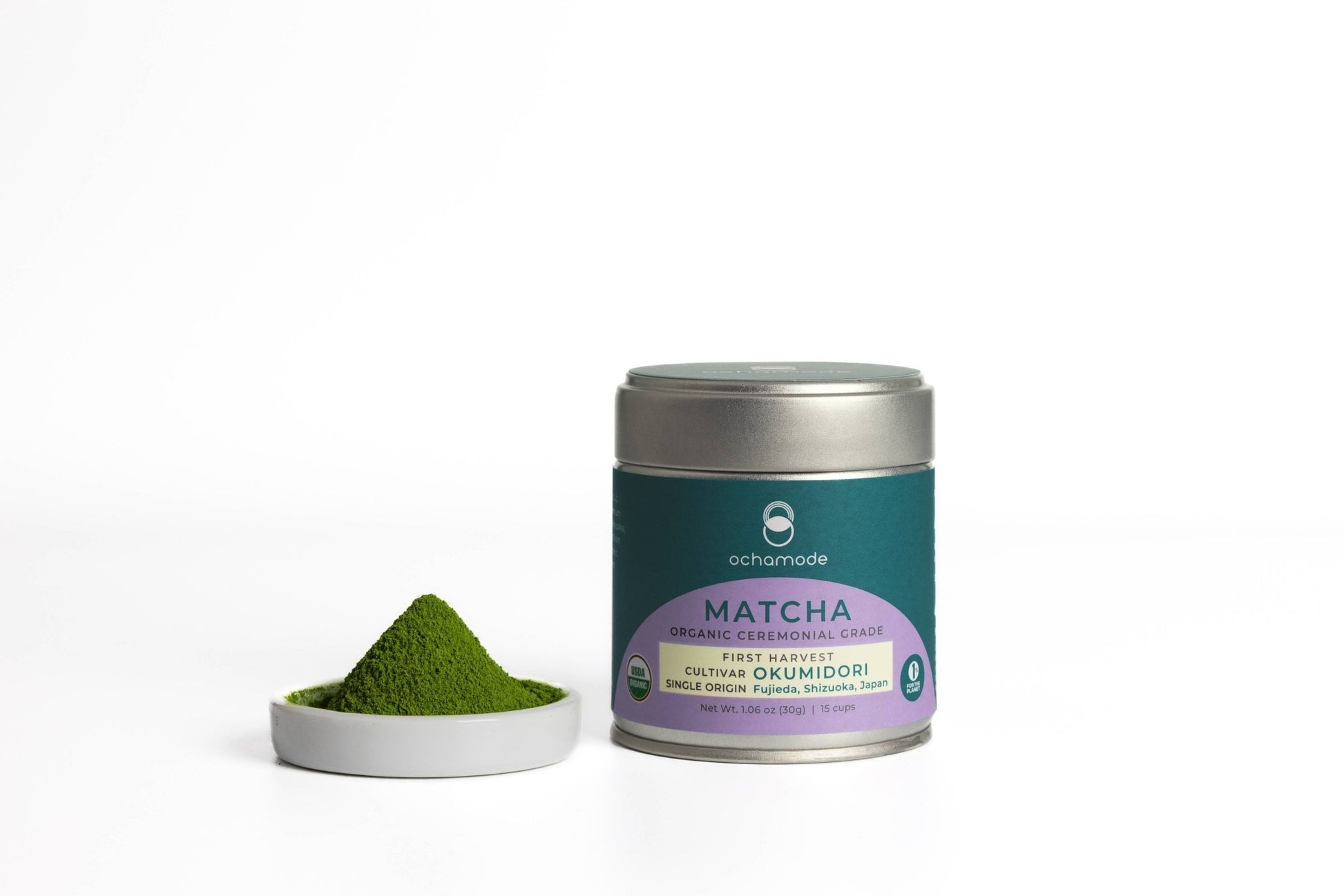 ochamode - Organic Matcha, Ceremonial, Okumidori, Fujieda, 30g, 1.06 oz - Dear John