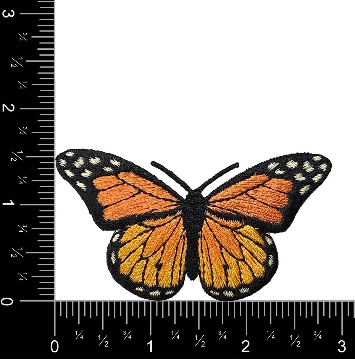 Orange Butterfly Embroidered Iron on Patch - Dear John