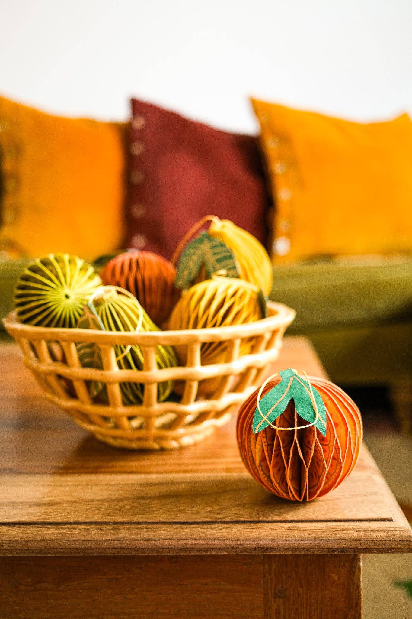 Orange Honeycomb Ornament - Dear John