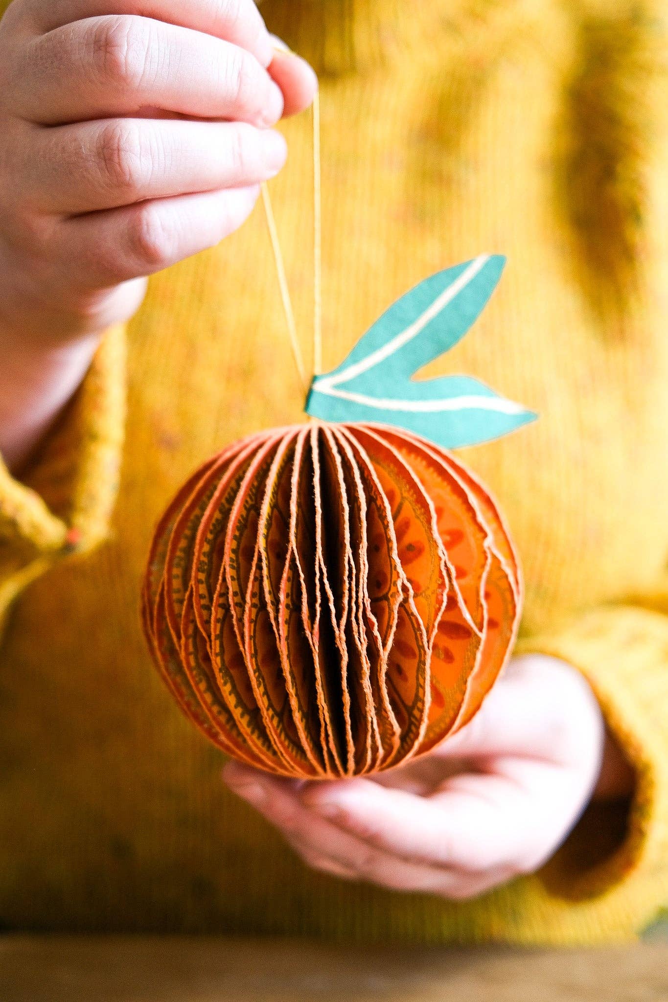 Orange Honeycomb Ornament - Dear John
