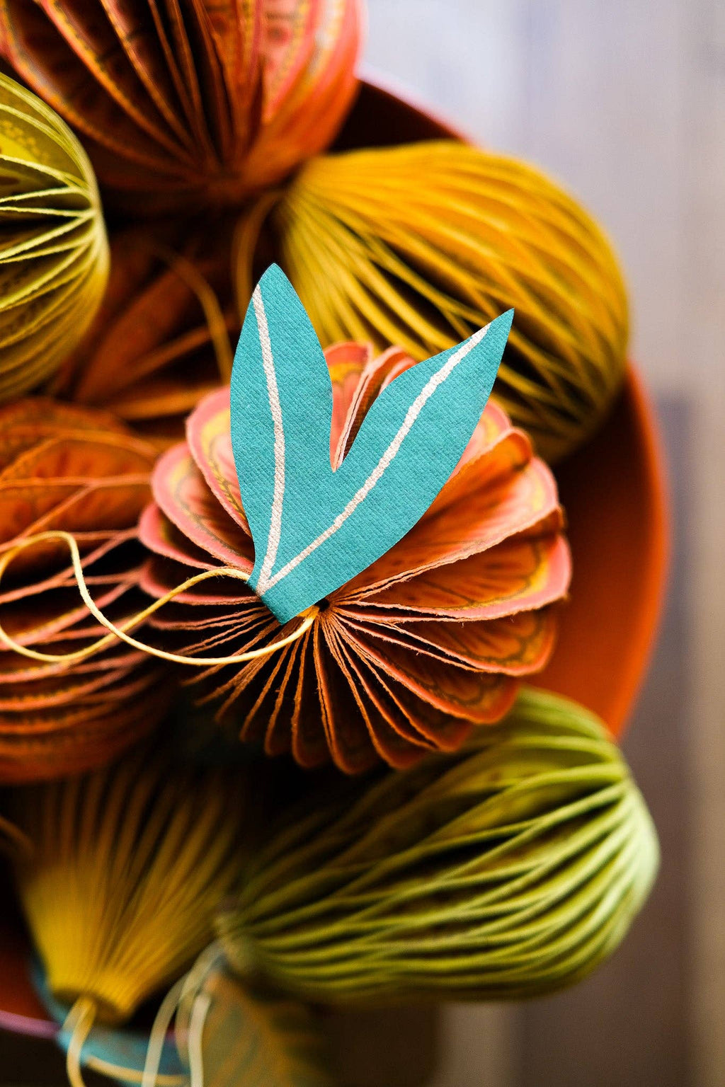 Orange Honeycomb Ornament - Dear John