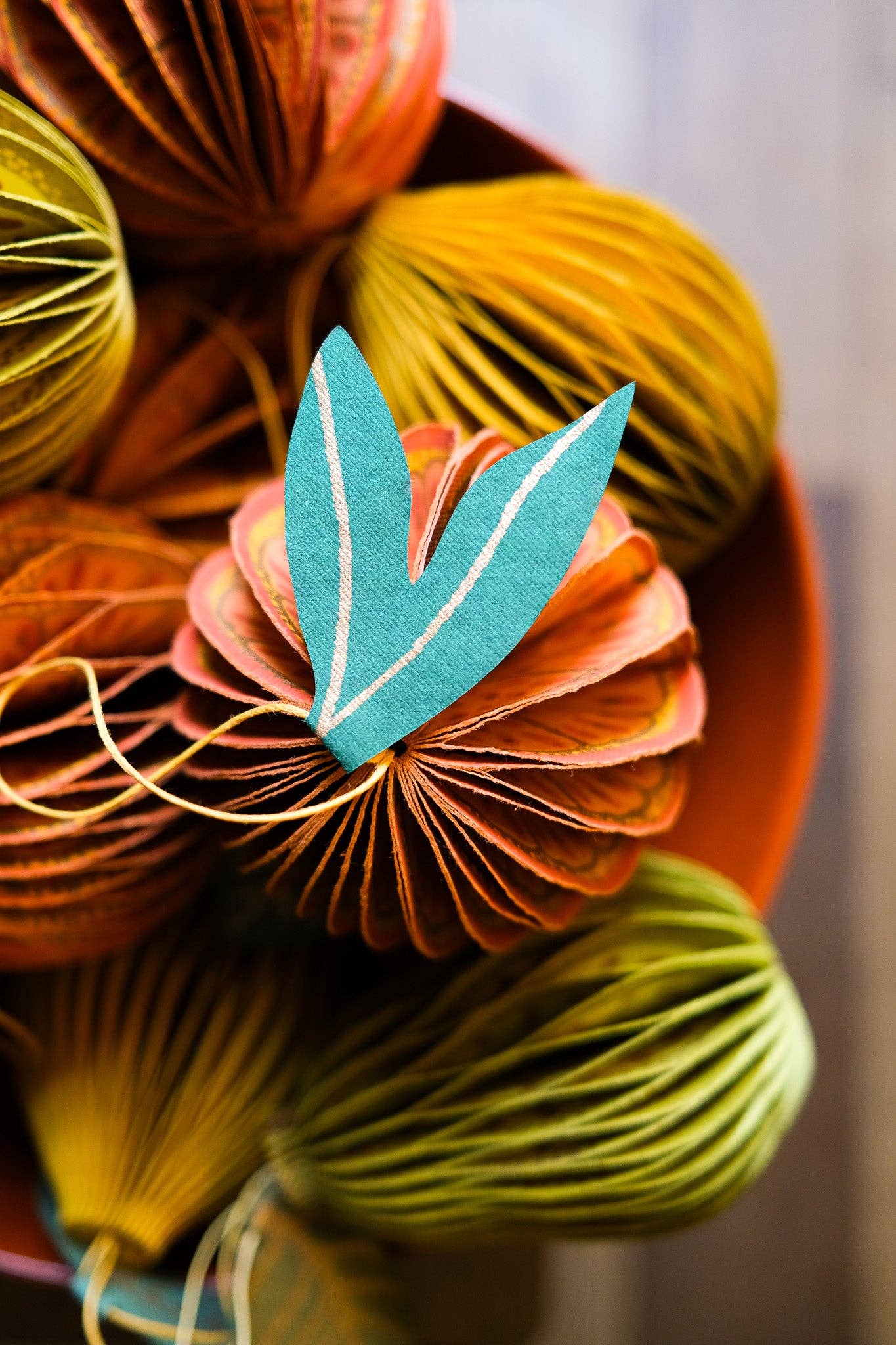 Orange Honeycomb Ornament - Dear John