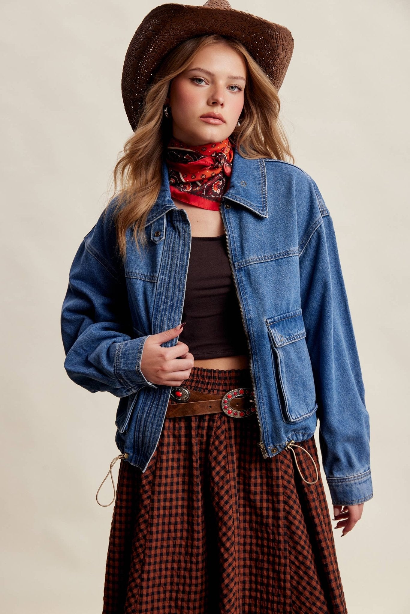 Oversized Utility Denim Jacket - Dear John