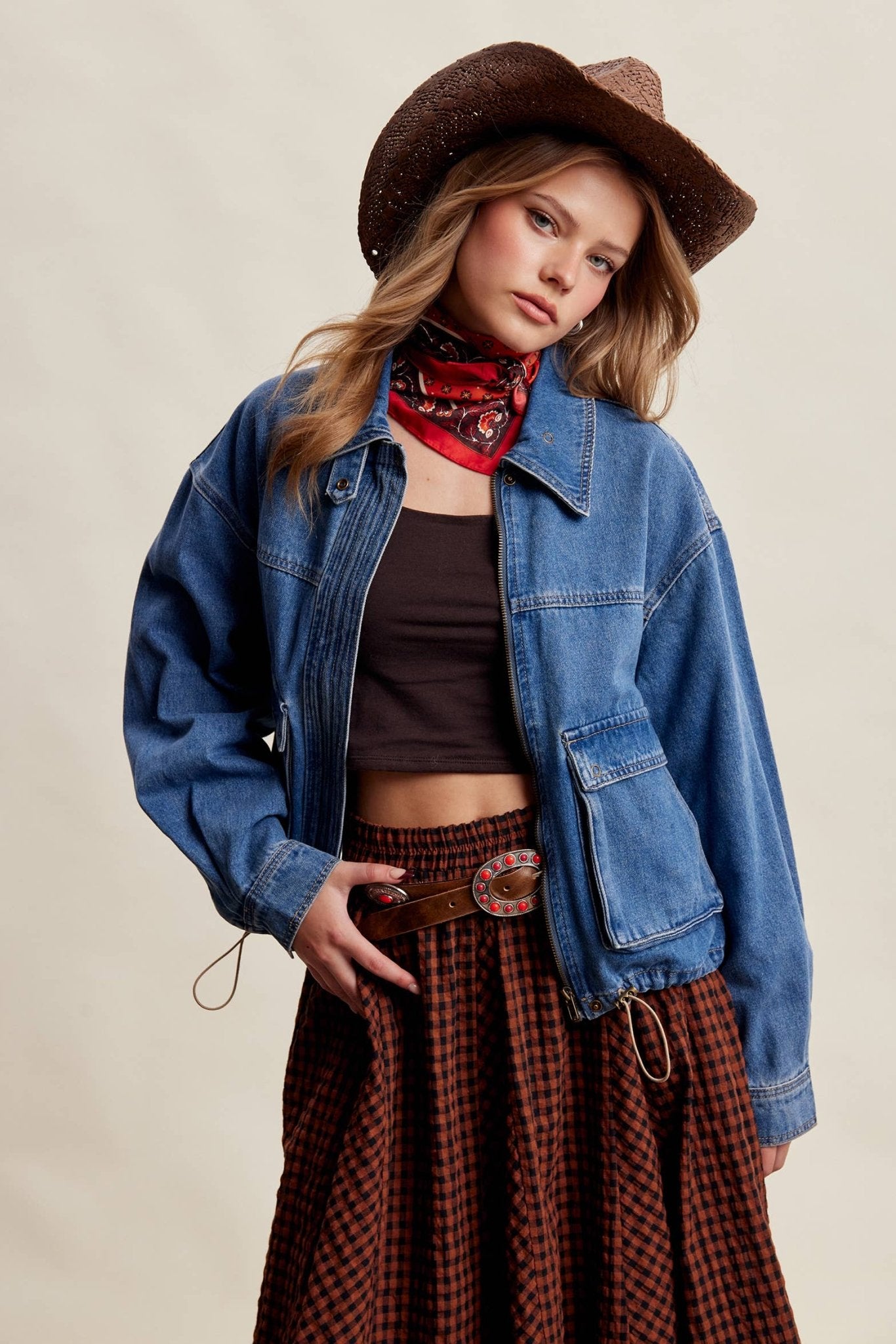 Oversized Utility Denim Jacket - Dear John