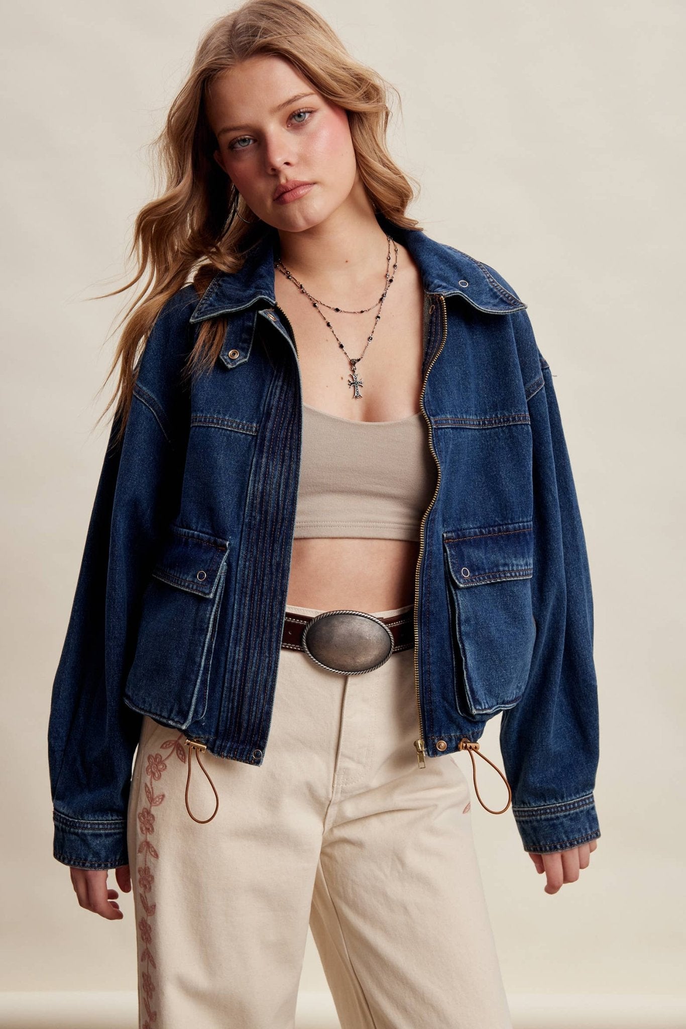 Oversized Utility Denim Jacket - Dear John