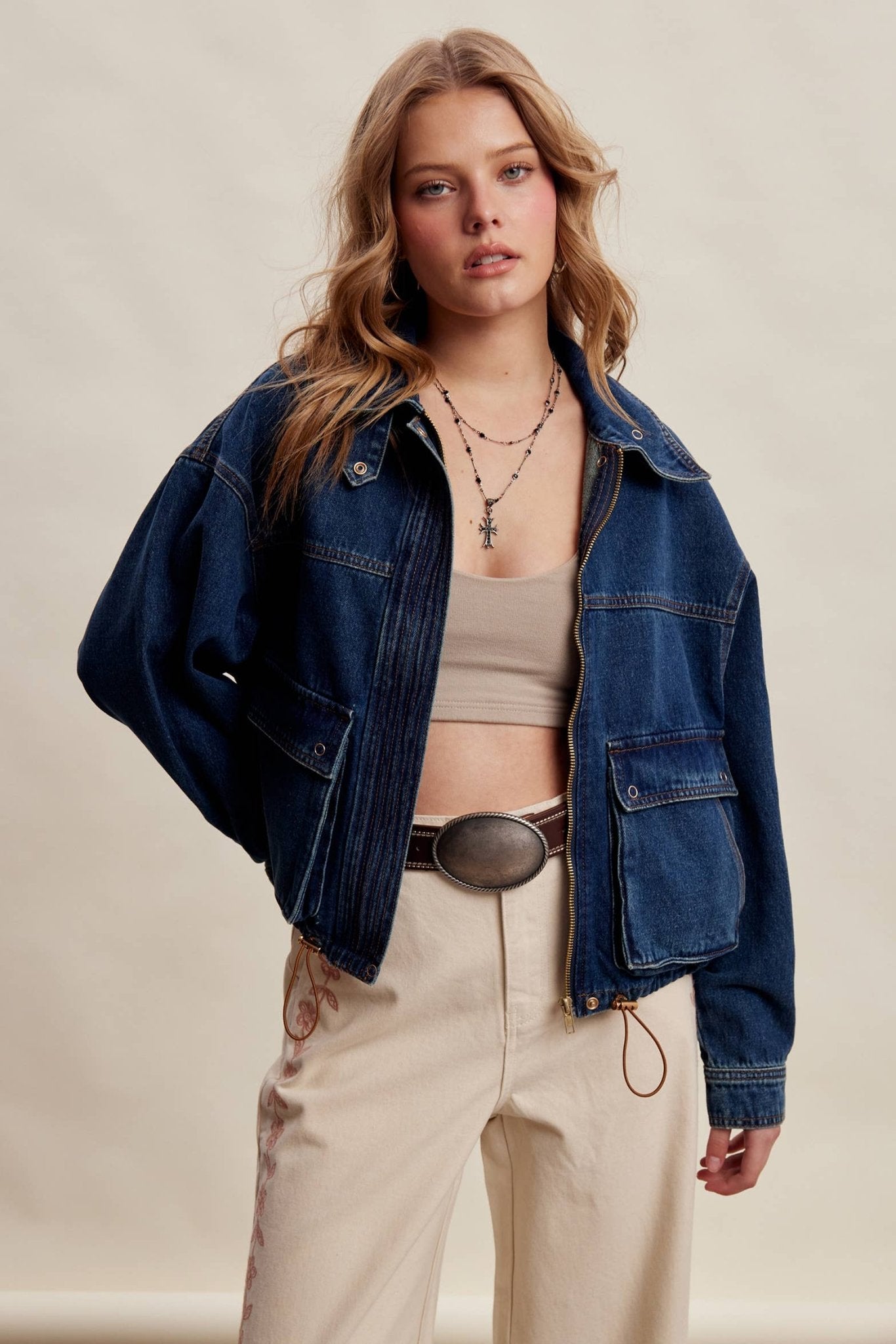 Oversized Utility Denim Jacket - Dear John