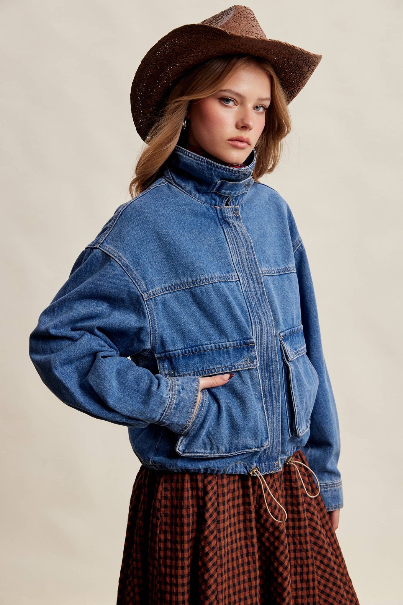 Oversized Utility Denim Jacket - Dear John