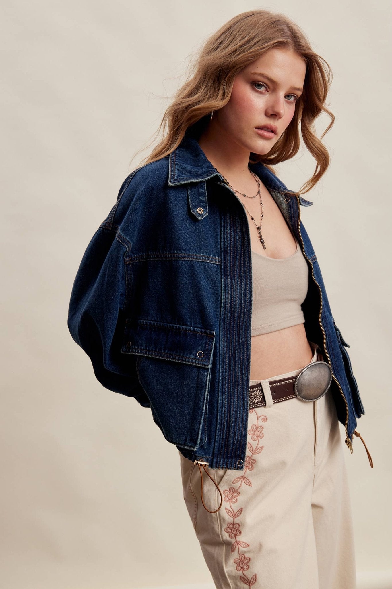 Oversized Utility Denim Jacket - Dear John