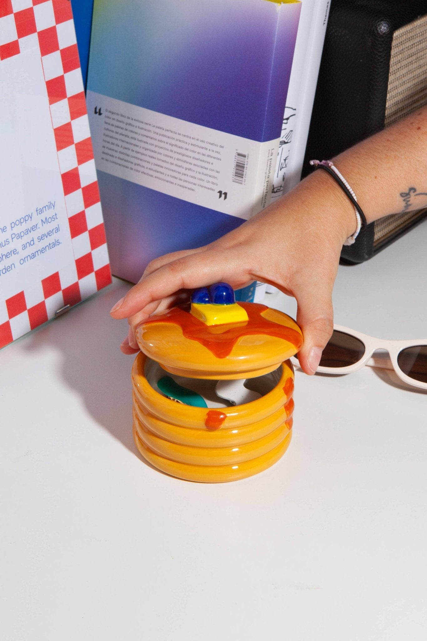 Pancakes Ceramic Storage Box - Dear John