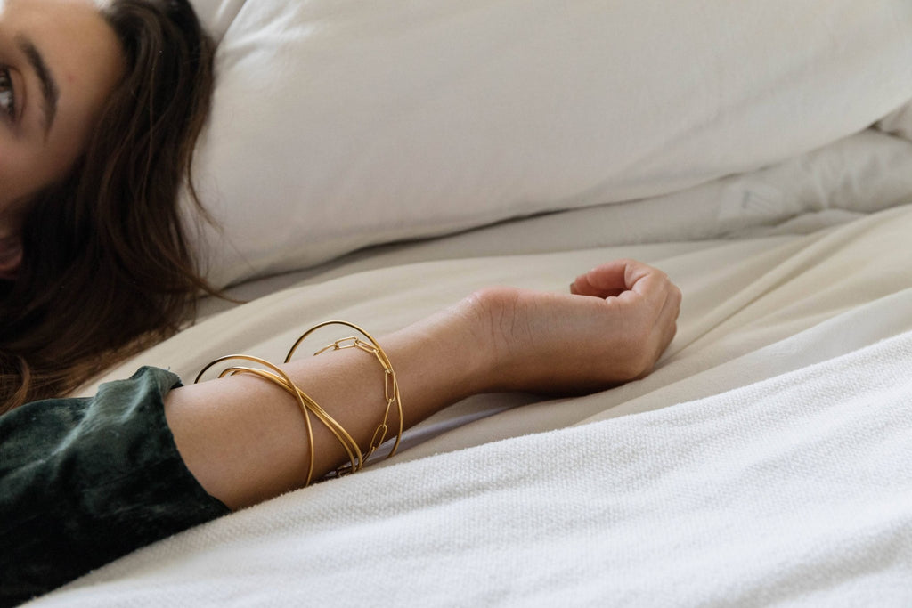 Paperclip Chain Bracelet — 14k Gold over Brass (7" Adjustable) - Dear John