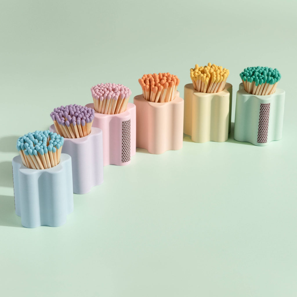 Pastel Flower Vessel with Colorful Matchsticks - Dear John