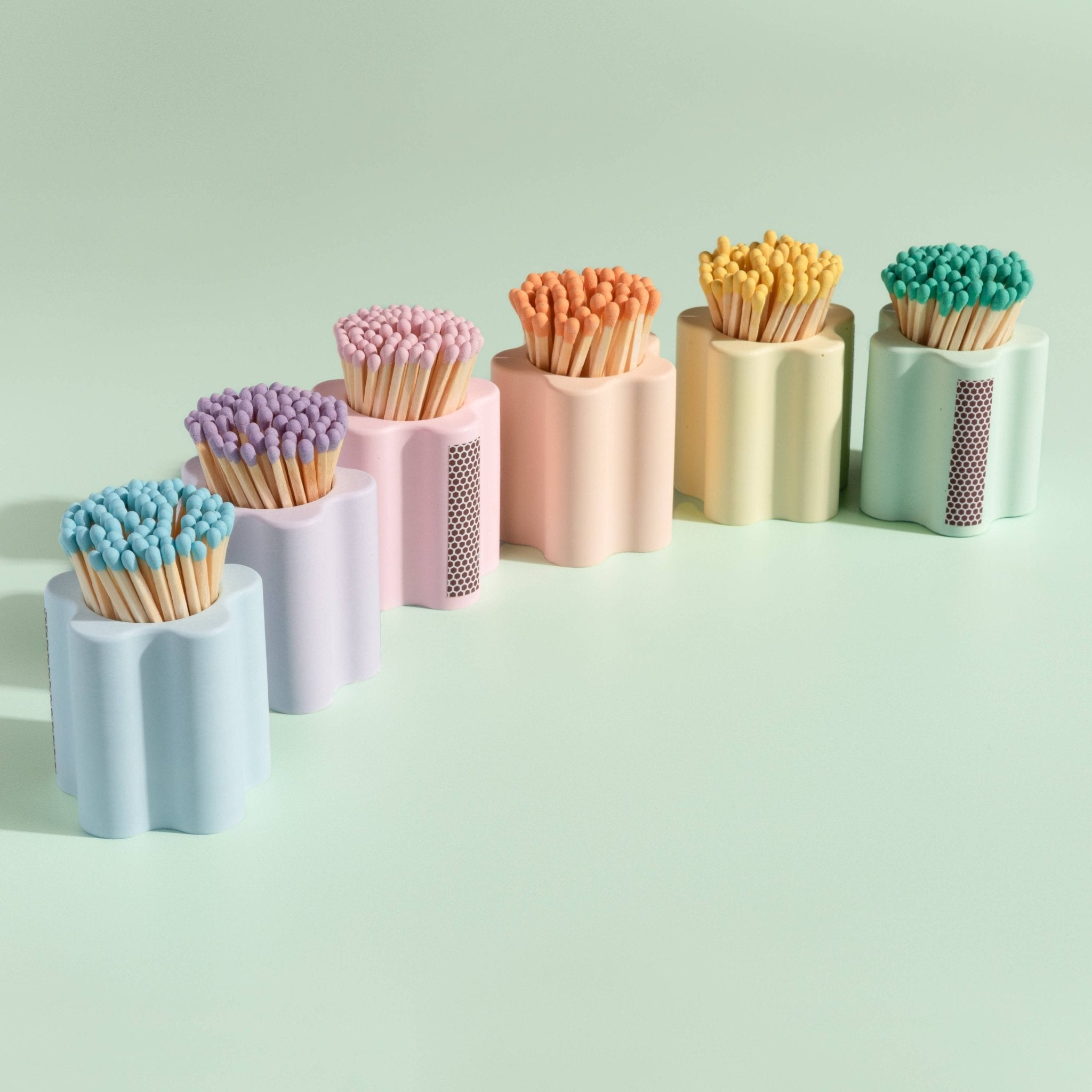 Pastel Flower Vessel with Colorful Matchsticks - Dear John