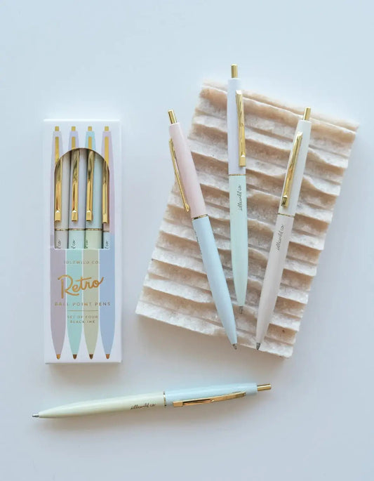 Pastel Rainbow Retro Pen Set - Dear John