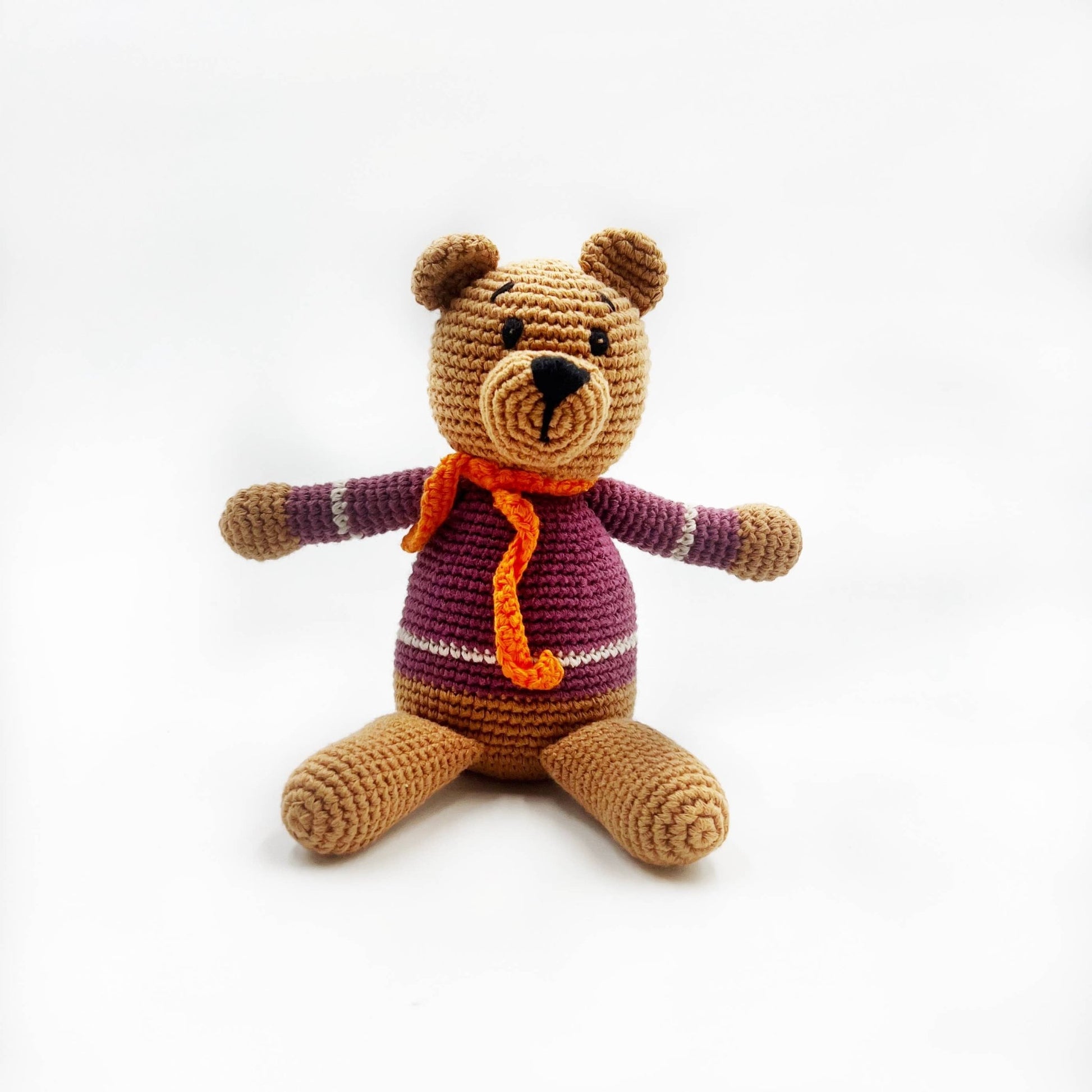 Pebble - Handcrafted Velvety Boho Teddy Bears – Teal, Blue & Purple - Dear John