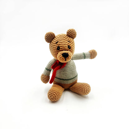 Pebble - Handcrafted Velvety Boho Teddy Bears – Teal, Blue & Purple - Dear John