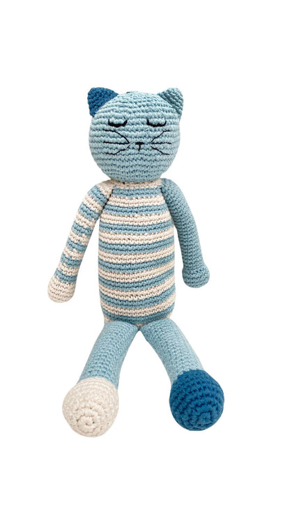 Pebble - HandmadeSleeping Kitten Plush Toy | Organic Cotton Crochet - Dear John
