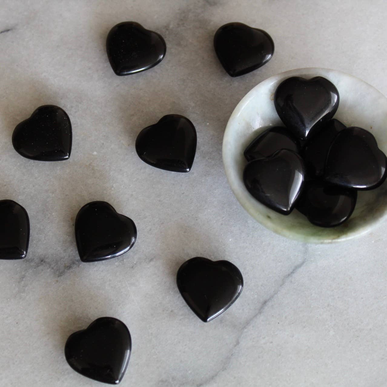 Pebble House - Obsidian 20mm Heart (Crystals & Stones) - Dear John