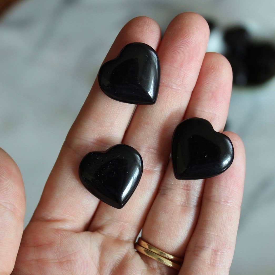 Pebble House - Obsidian 20mm Heart (Crystals & Stones) - Dear John