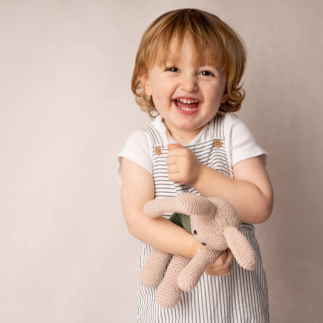 Pebble - Velvety Springtime Bunny - Organic Cotton Crochet Toy - Dear John