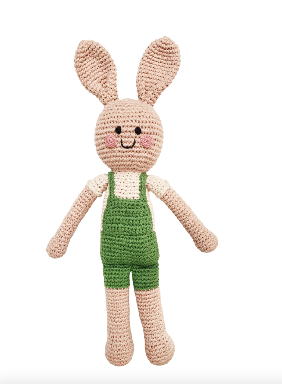 Pebble - Velvety Springtime Bunny - Organic Cotton Crochet Toy - Dear John