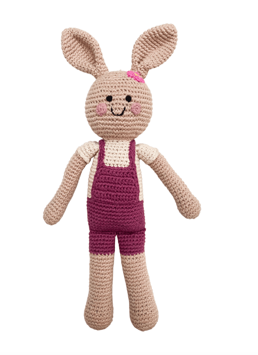 Pebble - Velvety Springtime Bunny - Organic Cotton Crochet Toy - Dear John