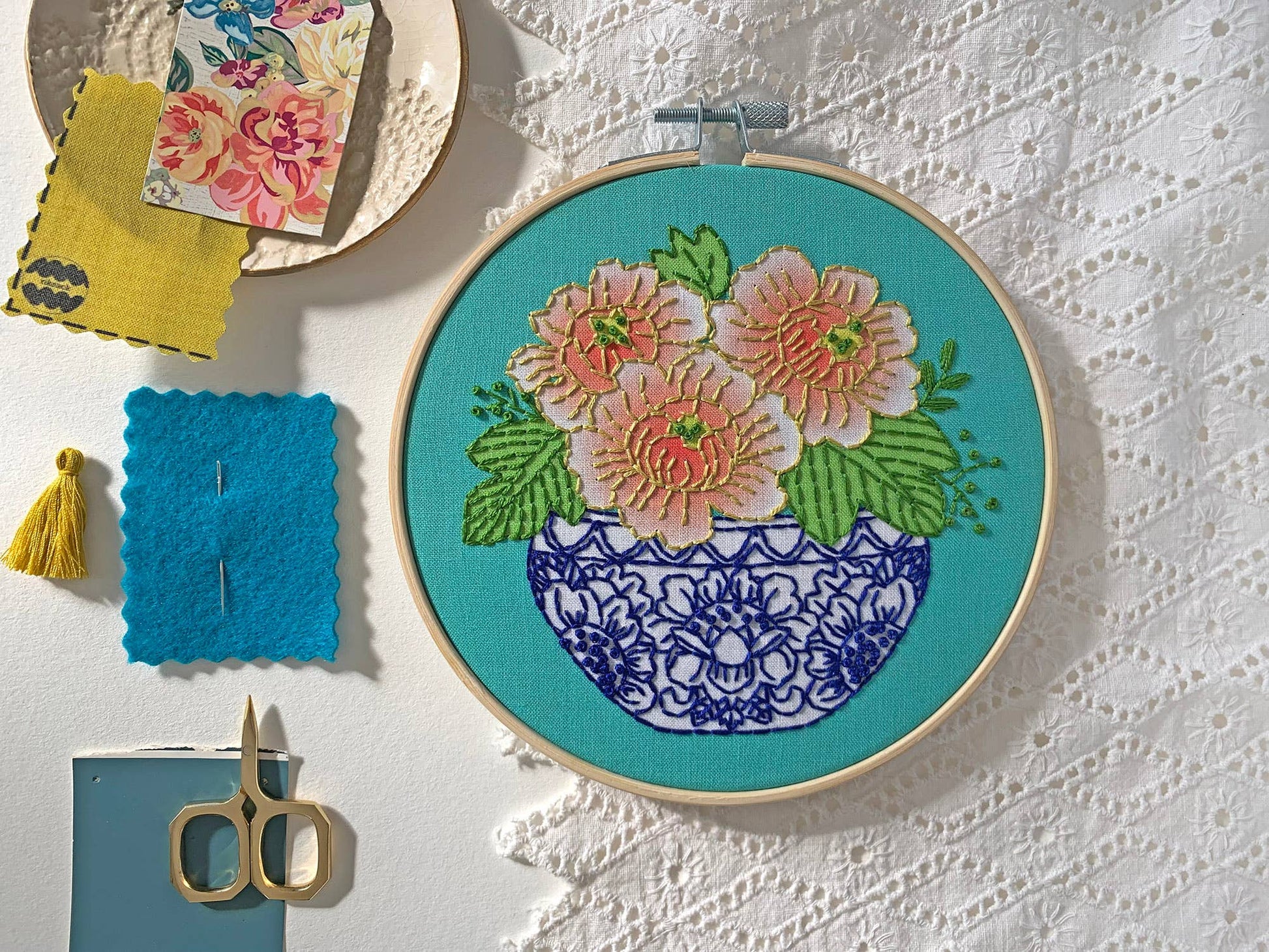 Peony Embroidery Kit - Dear John