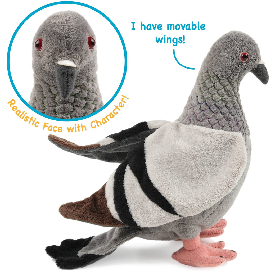 Pepper The Pigeon | 8.5 Inch Stuffed Animal Plush Bird - Dear John